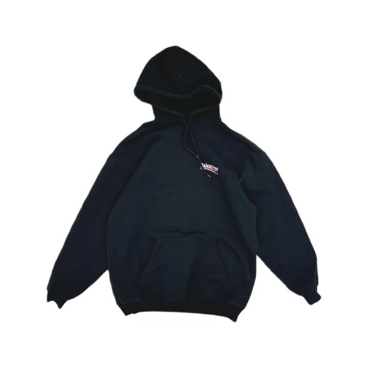 Balenciaga Balenciaga Black Logo Print Hoodie for Unisex Size US XS / EU 42 / 0 - 2 Thumbnail