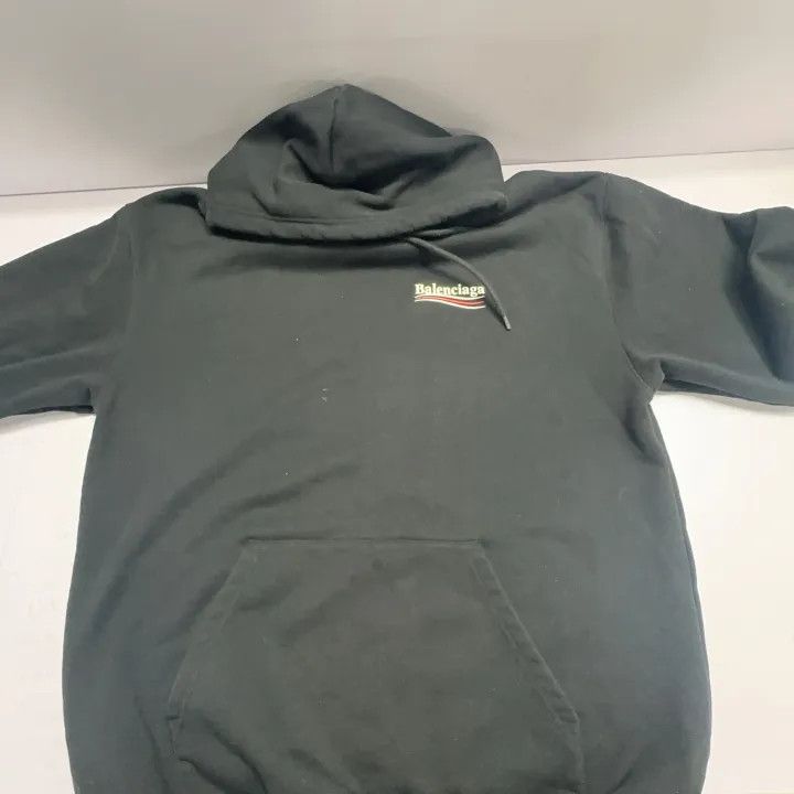 Balenciaga Balenciaga Black Logo Print Hoodie for Unisex Size US XS / EU 42 / 0 - 11 Thumbnail