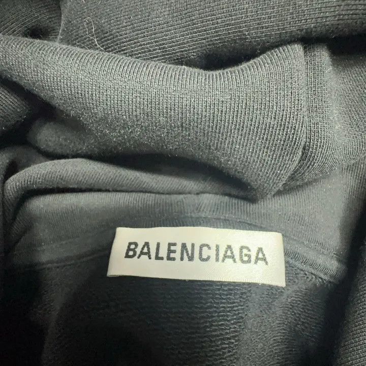 Balenciaga Balenciaga Black Logo Print Hoodie for Unisex Size US XS / EU 42 / 0 - 6 Thumbnail