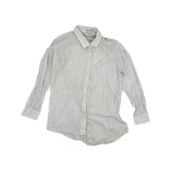 Balenciaga Balenciaga Casual Striped Long Sleeve Shirt Size US S / EU 44-46 / 1 - 2 Thumbnail