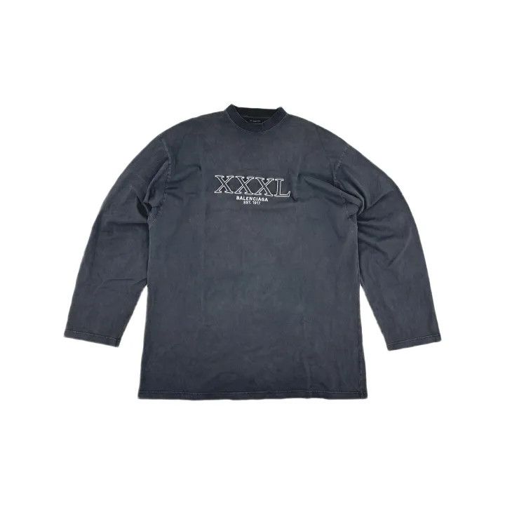 Balenciaga Balenciaga Long Sleeve Graphic T-Shirt for Men Size US M / EU 48-50 / 2 - 2 Thumbnail