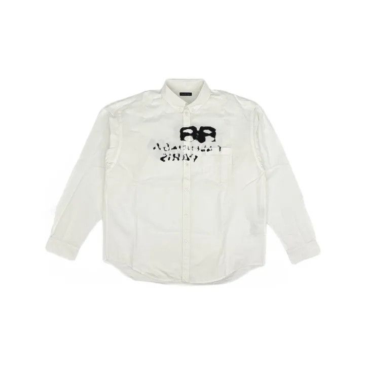 Balenciaga Balenciaga Long Sleeve White Shirt for Men Size US M / EU 48-50 / 2 - 2 Thumbnail