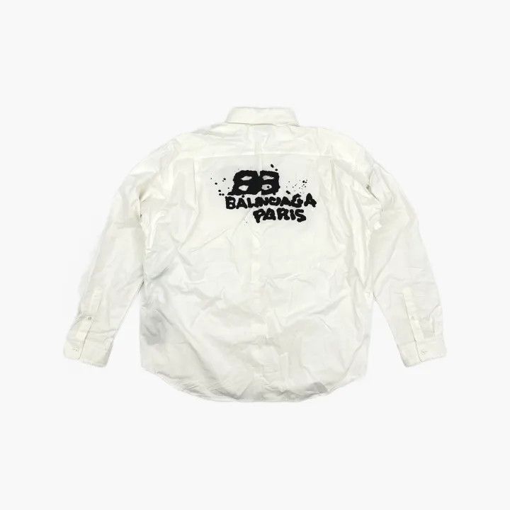 Balenciaga Balenciaga Men's Long Sleeve V-Neck Shirt Size US M / EU 48-50 / 2 - 3 Thumbnail