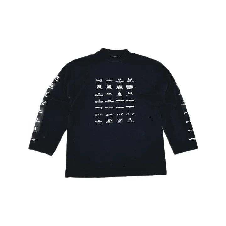 Balenciaga Balenciaga Logo Print Long Sleeve Sweatshirt Size US M / EU 48-50 / 2 - 2 Thumbnail