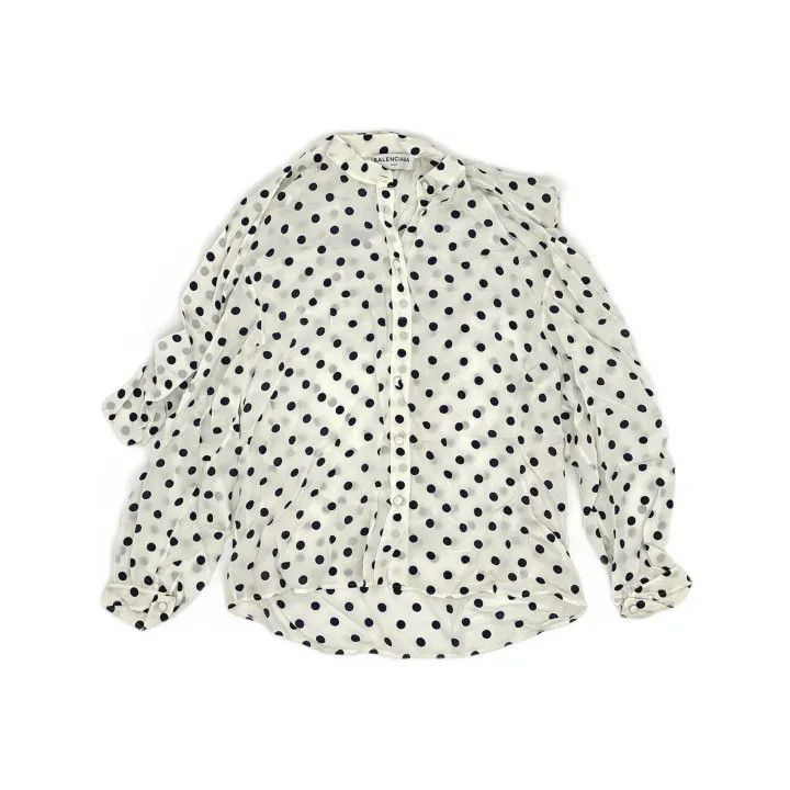Balenciaga Balenciaga Stylish Polka Dot Button-Up Shirt Size US XXS / EU 40 - 2 Thumbnail