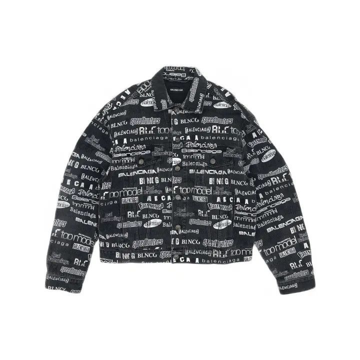 Balenciaga Balenciaga Black and White Graphic Jacket Size US M / EU 48-50 / 2 - 2 Thumbnail