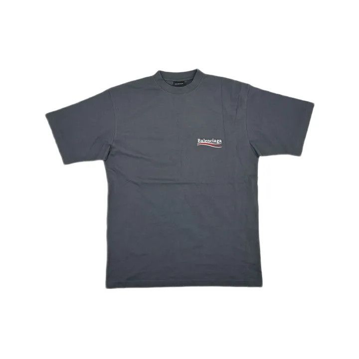Balenciaga Balenciaga SS22 Gray Embroidered T-shirt for Men Size US XXS / EU 40 - 2 Thumbnail