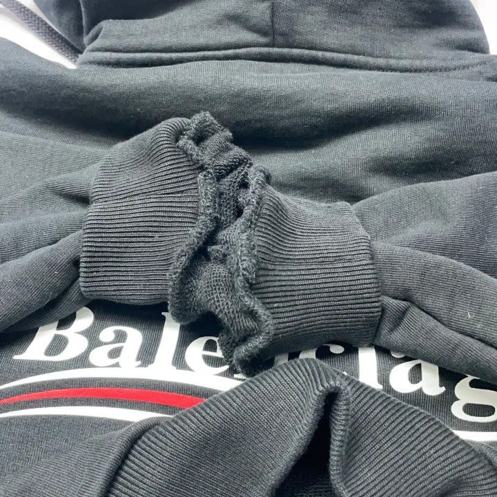 Balenciaga Balenciaga Black Hooded Sweatshirt Size US S / EU 44-46 / 1 - 8 Thumbnail
