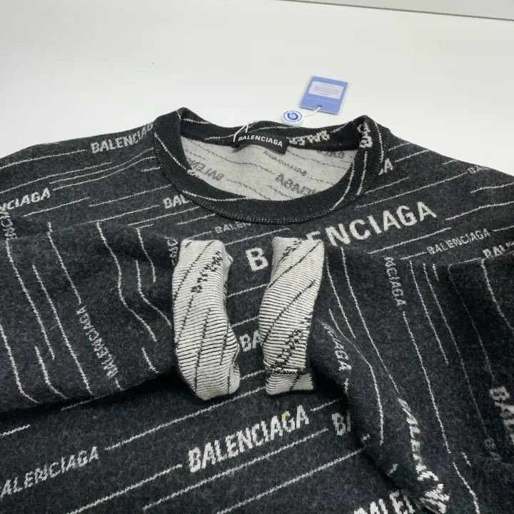 Balenciaga Balenciaga Logo Knit Pullover Sweater for Men Size US L / EU 52-54 / 3 - 7 Thumbnail