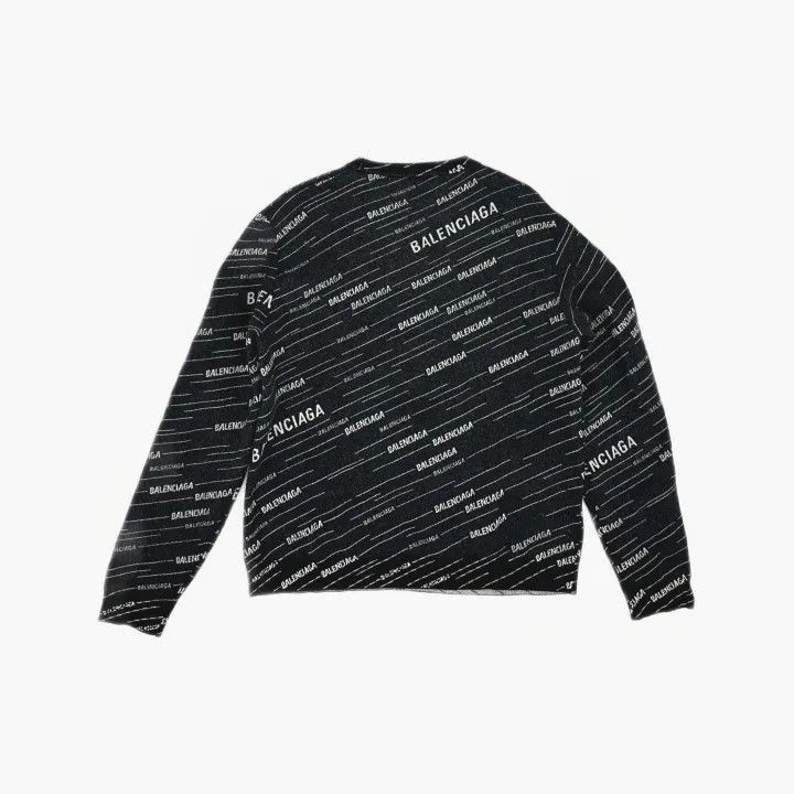 Balenciaga Balenciaga Logo Knit Pullover Sweater for Men Size US L / EU 52-54 / 3 - 3 Thumbnail