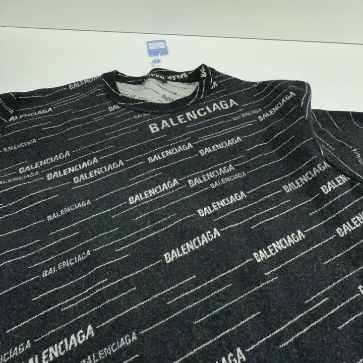 Balenciaga Balenciaga Logo Knit Pullover Sweater for Men Size US L / EU 52-54 / 3 - 8 Thumbnail