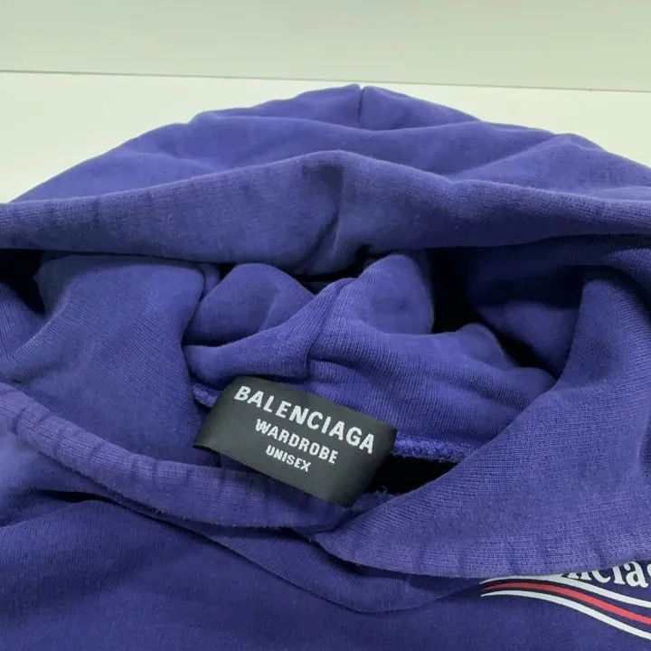 Balenciaga Balenciaga Blue Logo Print Hoodie Size US S / EU 44-46 / 1 - 6 Thumbnail