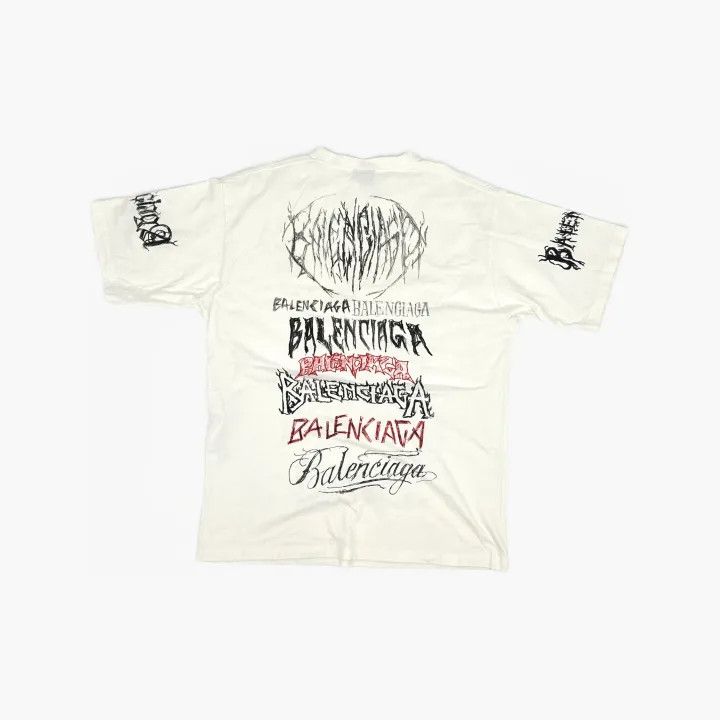 Balenciaga Balenciaga SS24 New Year Logo Print T-Shirt Size US L / EU 52-54 / 3 - 3 Thumbnail