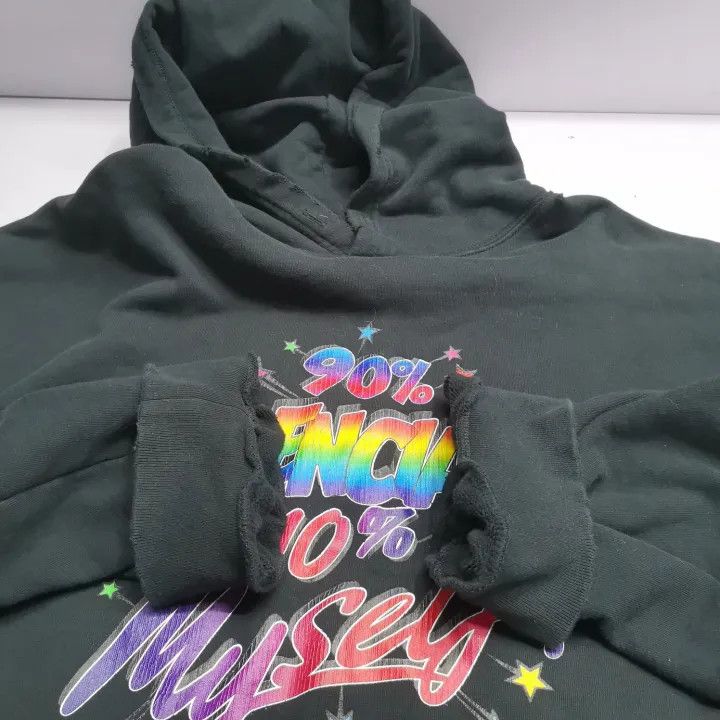 Balenciaga Balenciaga Black Colorful Logo Distressed Hoodie Size US M / EU 48-50 / 2 - 14 Thumbnail