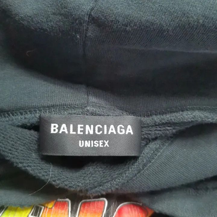 Balenciaga Balenciaga Black Colorful Logo Distressed Hoodie Size US M / EU 48-50 / 2 - 4 Thumbnail