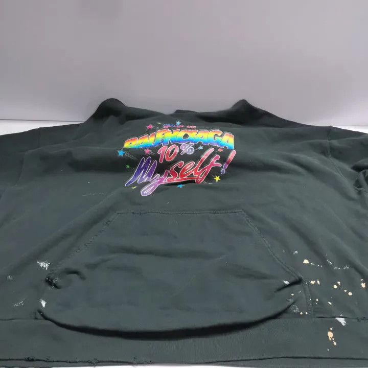 Balenciaga Balenciaga Black Colorful Logo Distressed Hoodie Size US M / EU 48-50 / 2 - 15 Thumbnail