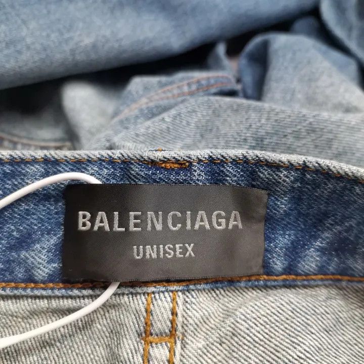 Balenciaga Balenciaga Blue Distressed Casual Denim Pants Size US 26 / EU 42 - 4 Thumbnail