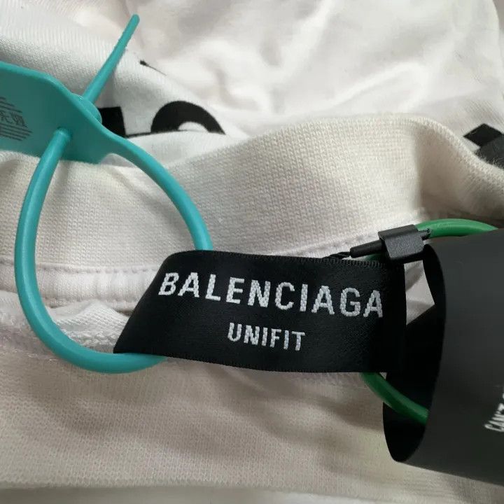 Balenciaga Balenciaga Men's Logo Print White Short Sleeve T-Shirt Size US L / EU 52-54 / 3 - 2 Thumbnail
