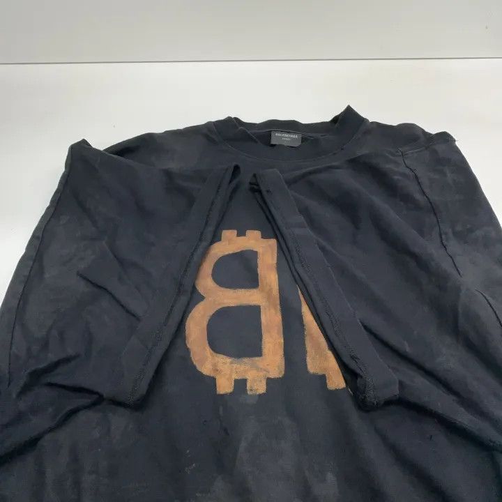 Balenciaga Balenciaga Black Letter Print Short Sleeve T-Shirt Size US L / EU 52-54 / 3 - 9 Thumbnail