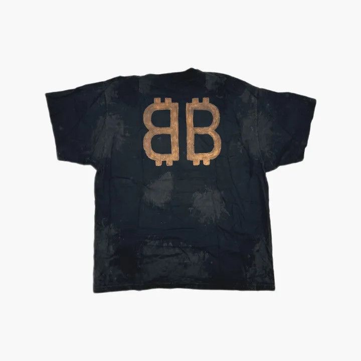 Balenciaga Balenciaga Black Letter Print Short Sleeve T-Shirt Size US L / EU 52-54 / 3 - 3 Thumbnail