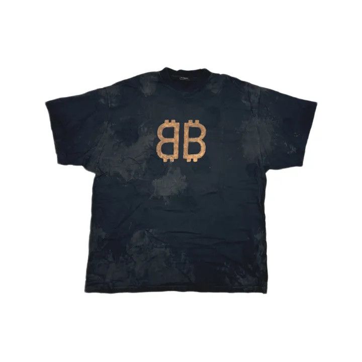 Balenciaga Balenciaga Black Letter Print Short Sleeve T-Shirt Size US L / EU 52-54 / 3 - 2 Thumbnail