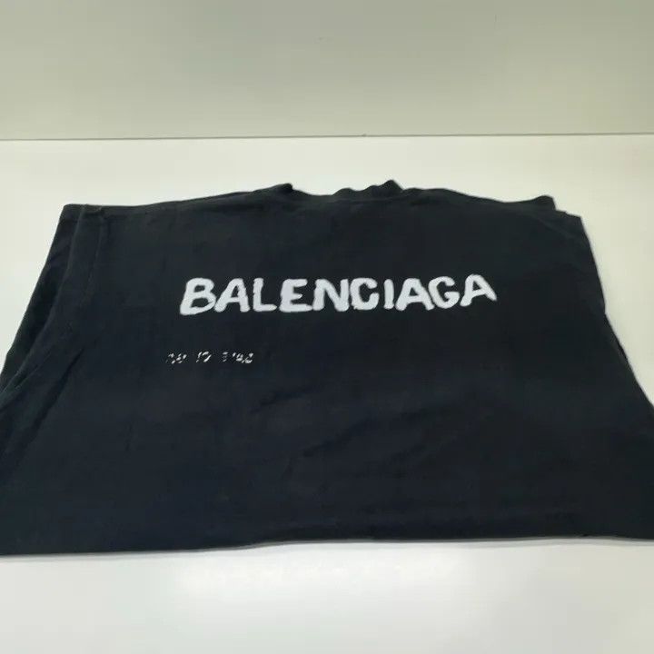 Balenciaga Balenciaga Black Logo Print Short Sleeve T-Shirt Size US S / EU 44-46 / 1 - 13 Thumbnail