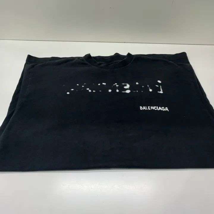 Balenciaga Balenciaga Black Logo Print Short Sleeve T-Shirt Size US S / EU 44-46 / 1 - 9 Thumbnail