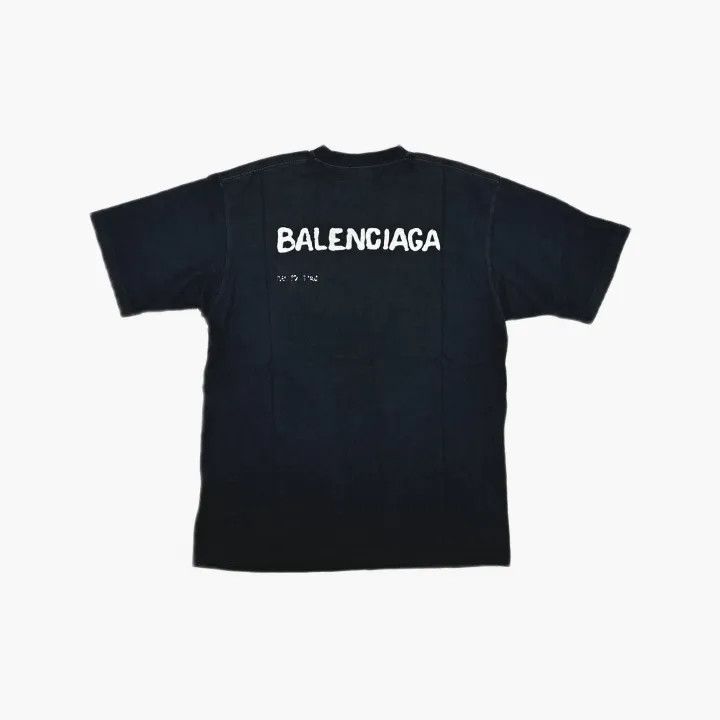 Balenciaga Balenciaga Black Logo Print Short Sleeve T-Shirt Size US S / EU 44-46 / 1 - 3 Thumbnail
