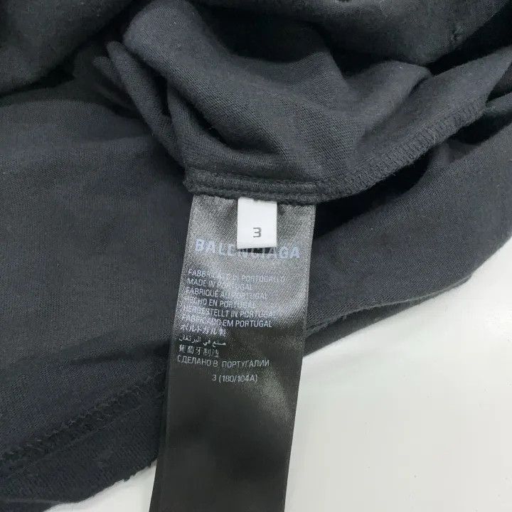 Balenciaga Balenciaga Black Embroidered Logo Short Sleeve T-Shirt Size US M / EU 48-50 / 2 - 5 Thumbnail