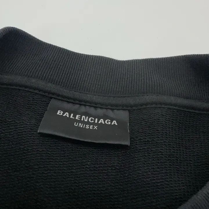 Balenciaga Balenciaga Black Logo Print Oversized Sweatshirt Size US M / EU 48-50 / 2 - 6 Thumbnail
