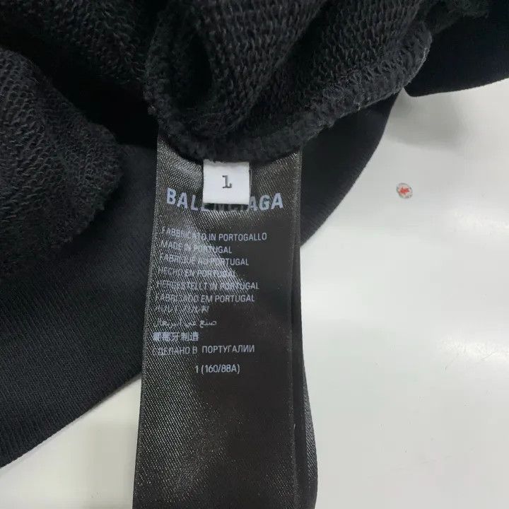 Balenciaga Balenciaga Black Logo Print Oversized Sweatshirt Size US M / EU 48-50 / 2 - 4 Thumbnail