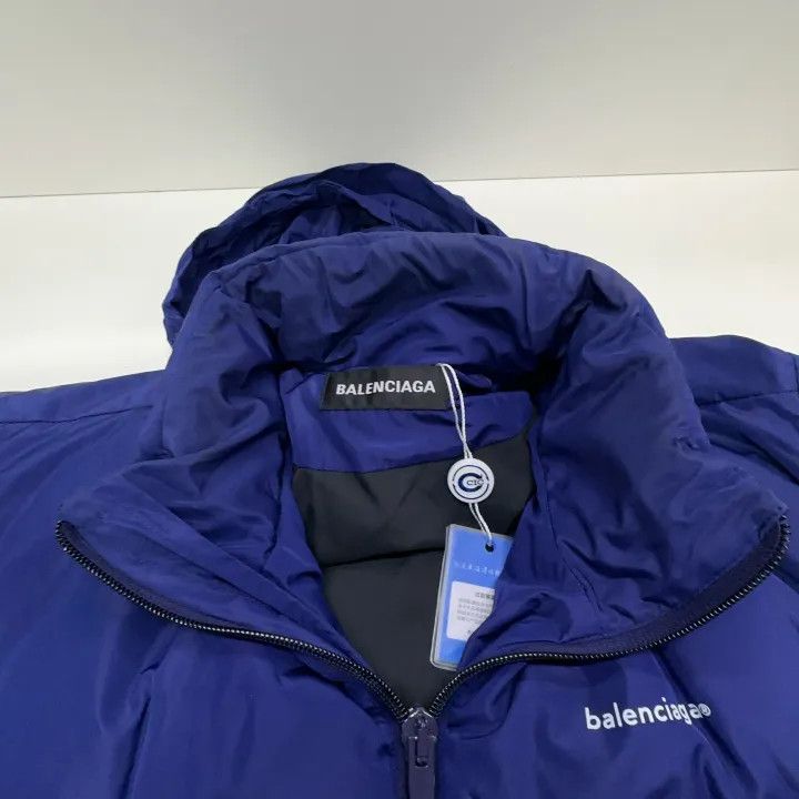 Balenciaga Balenciaga Blue Long Sleeve Puffer Jacket Size US L / EU 52-54 / 3 - 7 Thumbnail