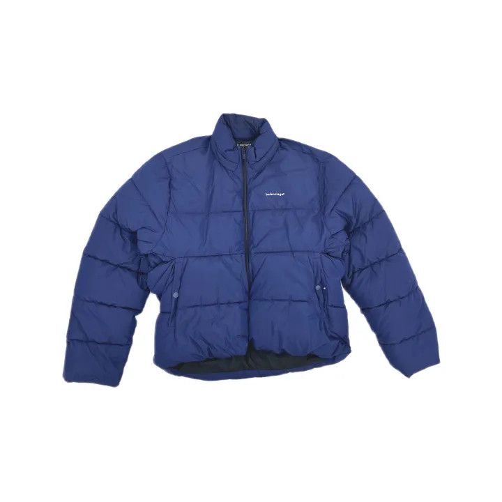 Balenciaga Balenciaga Blue Long Sleeve Puffer Jacket Size US L / EU 52-54 / 3 - 2 Thumbnail