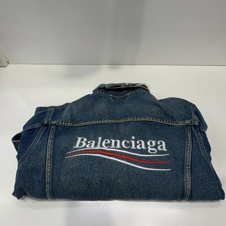 Balenciaga Balenciaga Blue Long Sleeve Denim Jacket Size US L / EU 52-54 / 3 - 14 Thumbnail