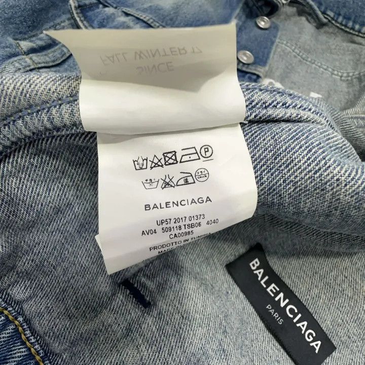 Balenciaga Balenciaga Blue Long Sleeve Denim Jacket Size US L / EU 52-54 / 3 - 5 Thumbnail