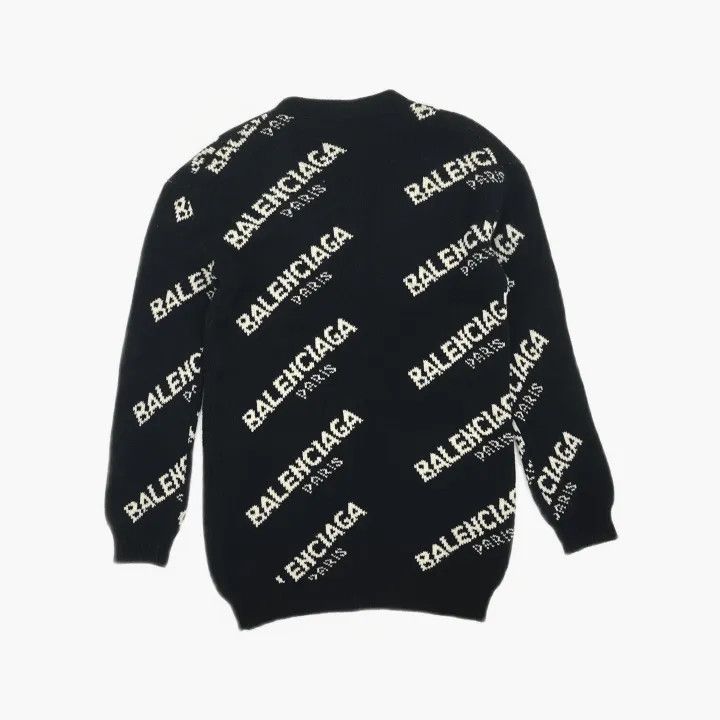 Balenciaga Balenciaga Logo Print Long Sleeve Knitwear Size US S / EU 44-46 / 1 - 3 Thumbnail