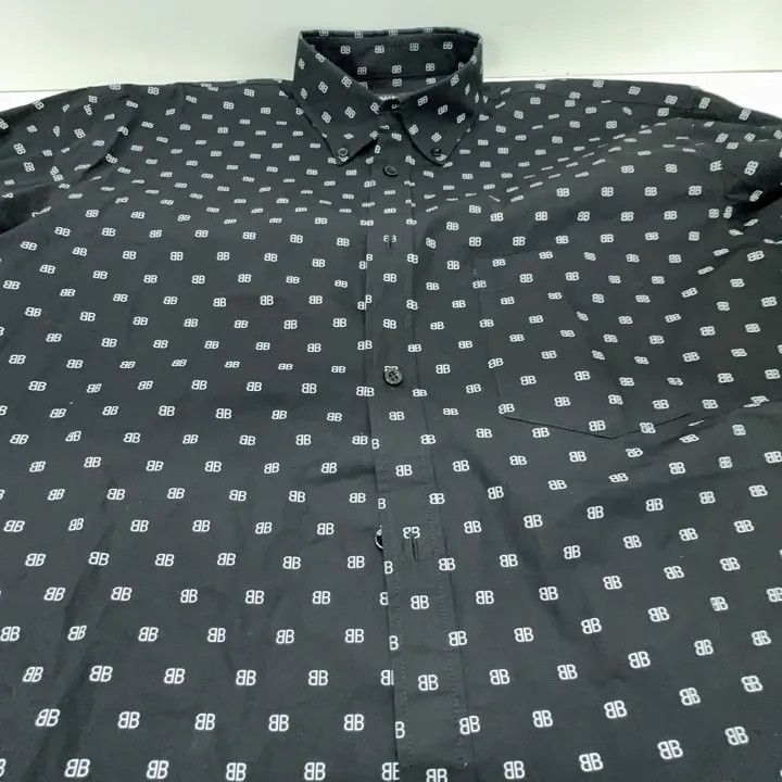 Balenciaga Balenciaga Black Logo Print Long Sleeve Shirt Size US M / EU 48-50 / 2 - 8 Thumbnail