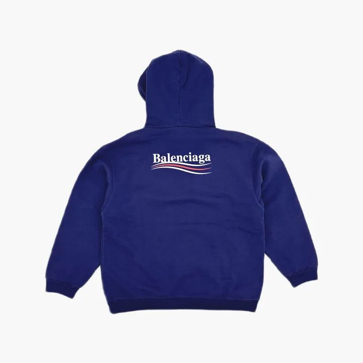 Balenciaga Balenciaga Logo Hoodie for Men in Dark Blue Size US L / EU 52-54 / 3 - 3 Thumbnail