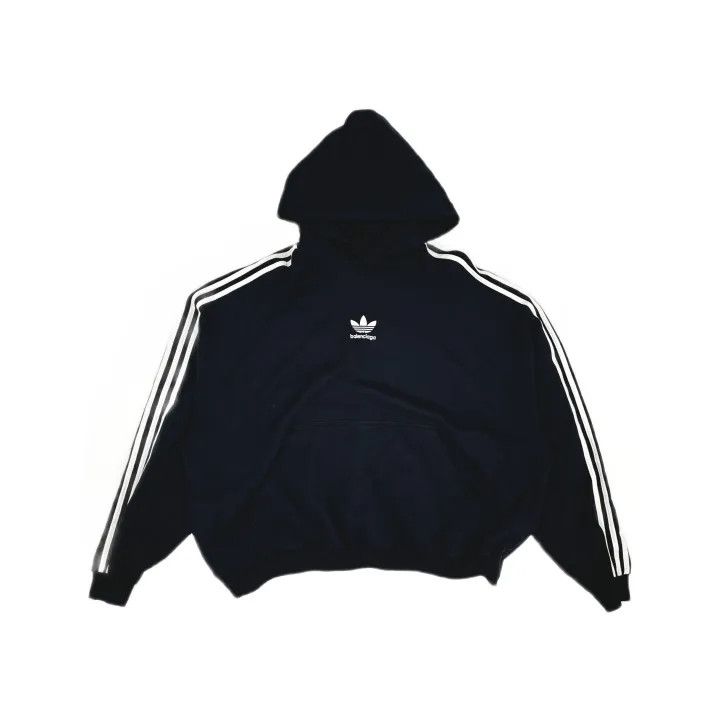 Balenciaga Balenciaga x Adidas Black Hoodie with Logo Size US M / EU 48-50 / 2 - 2 Thumbnail