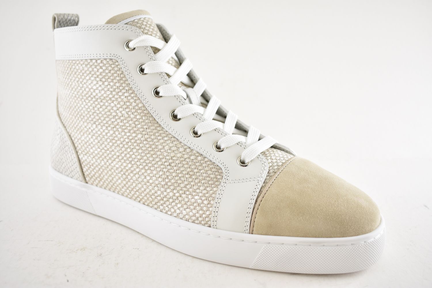 Christian Louboutin louis orlato flat canvas beige Size US 9 / EU 42 - 3 Thumbnail