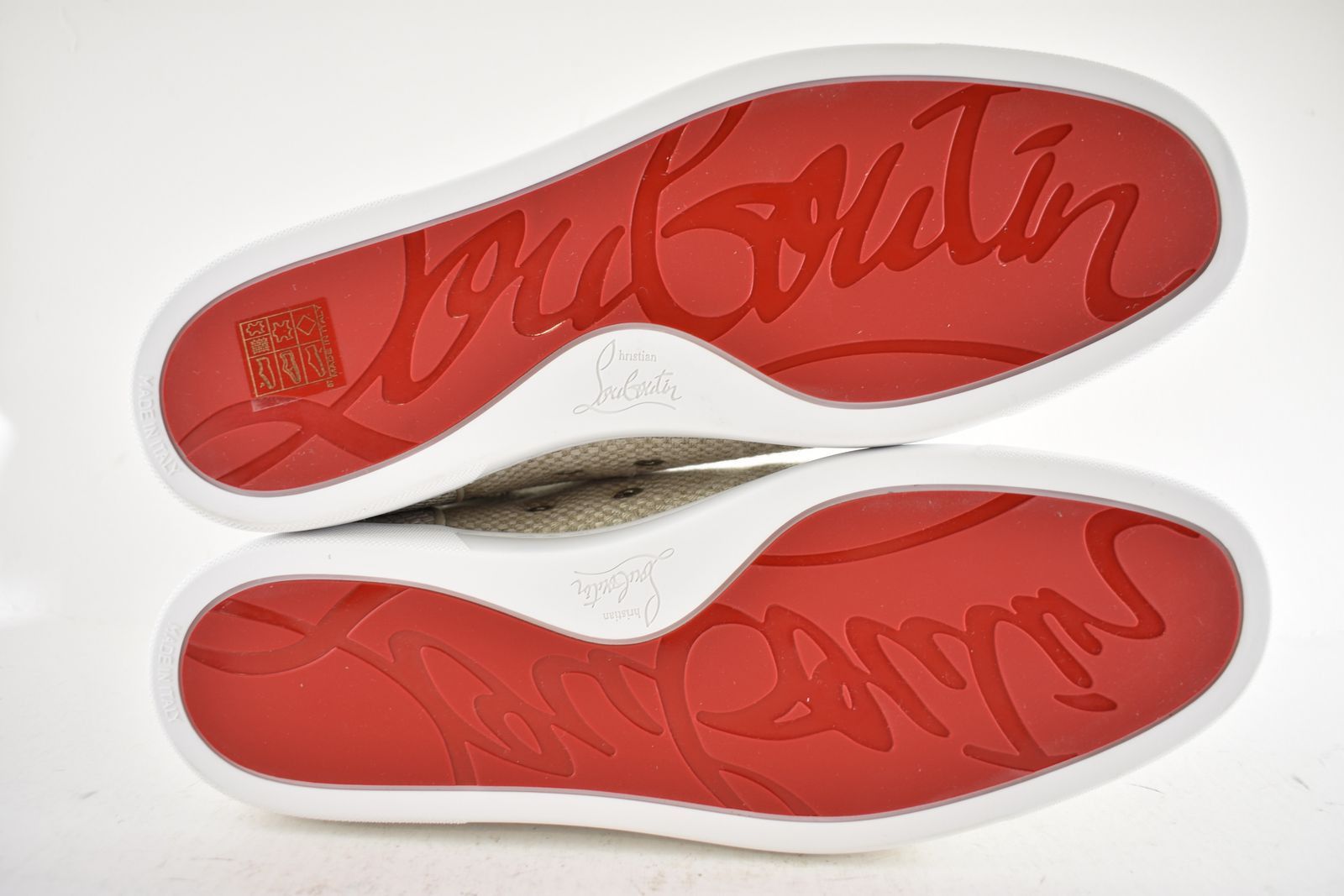 Christian Louboutin louis orlato flat canvas beige Size US 9 / EU 42 - 7 Thumbnail