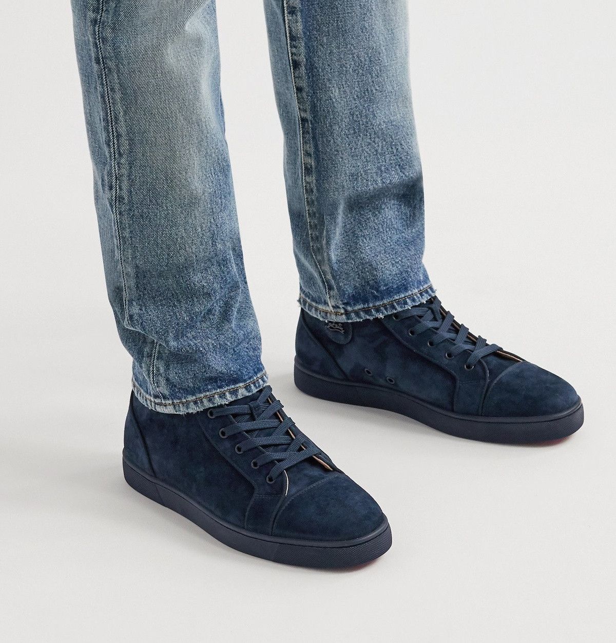 Christian Louboutin louis orlato flat navy Size US 11 / EU 44 - 3 Thumbnail