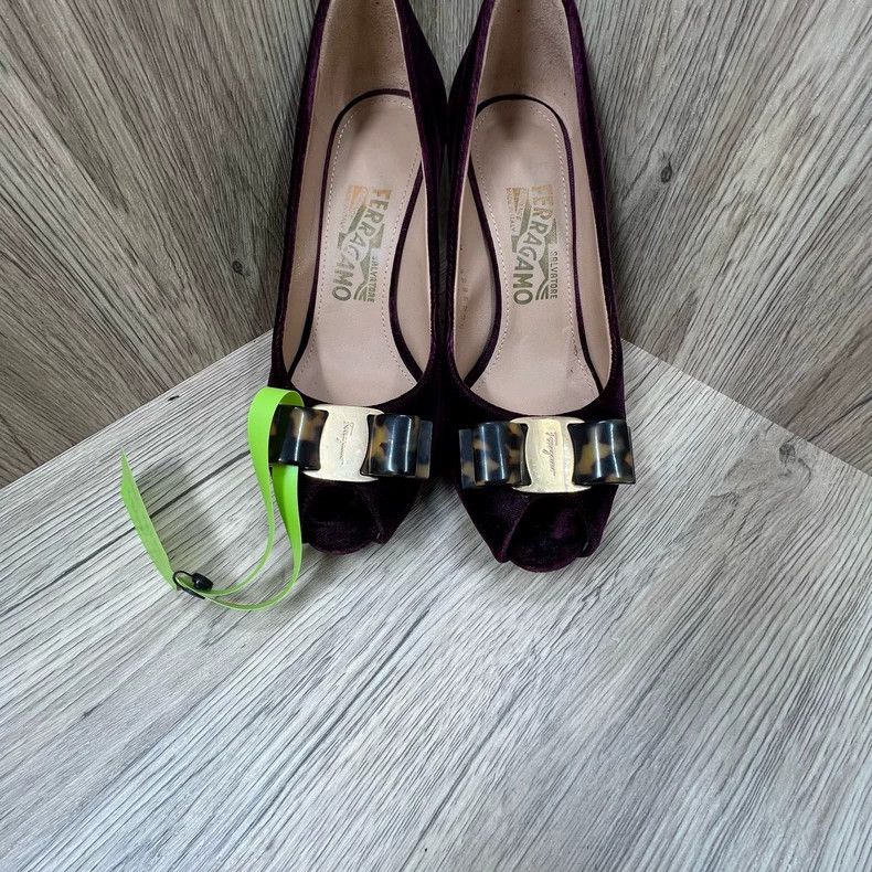 Salvatore Ferragamo Ferragamo Burgundy High Heels Size 36 Size US 7 / IT 37 - 4 Thumbnail