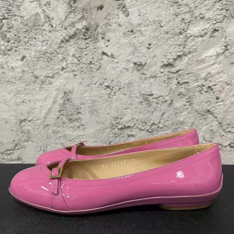 Salvatore Ferragamo Ferragamo Pink Ballerina Flats Size 4-yf Size US 4 / IT 34 - 2 Thumbnail
