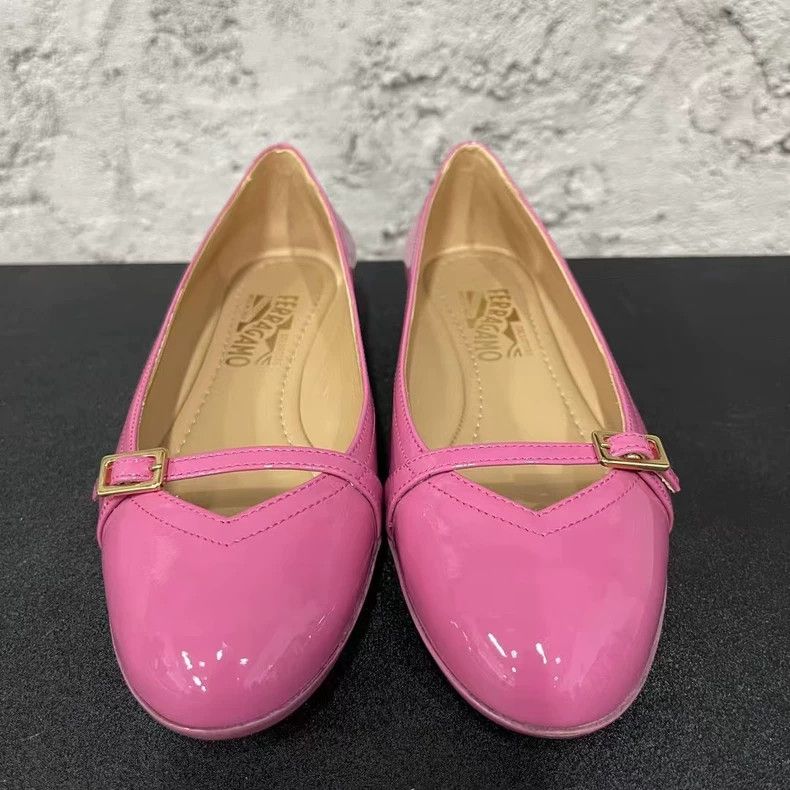 Salvatore Ferragamo Ferragamo Pink Ballerina Flats Size 4-yf Size US 4 / IT 34 - 6 Thumbnail
