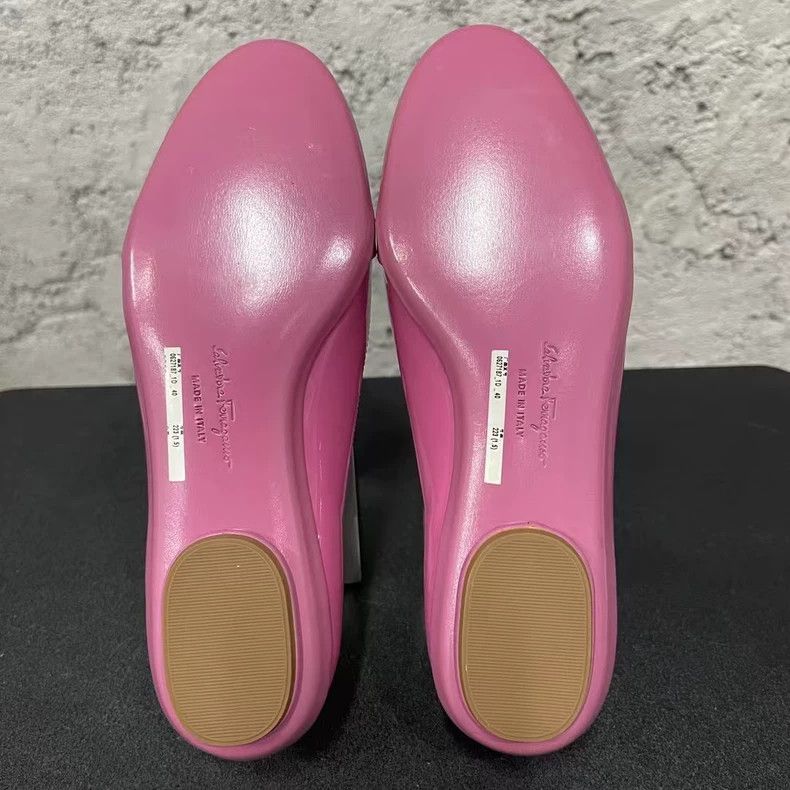 Salvatore Ferragamo Ferragamo Pink Ballerina Flats Size 4-yf Size US 4 / IT 34 - 7 Thumbnail