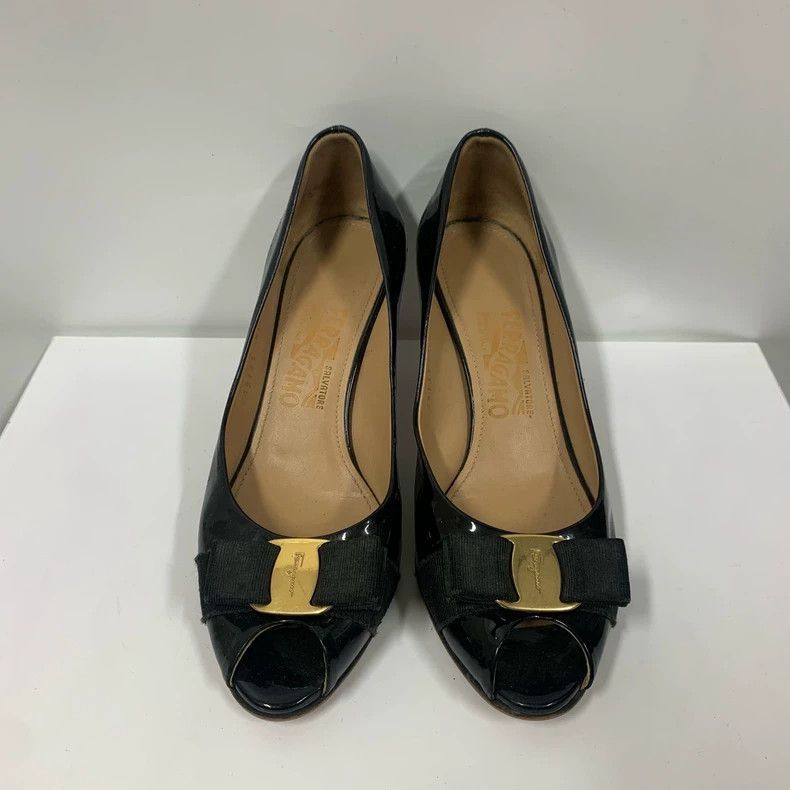 Salvatore Ferragamo Ferragamo Peep Toe Heels Size 37.5 Size US 7 / IT 37 - 3 Thumbnail