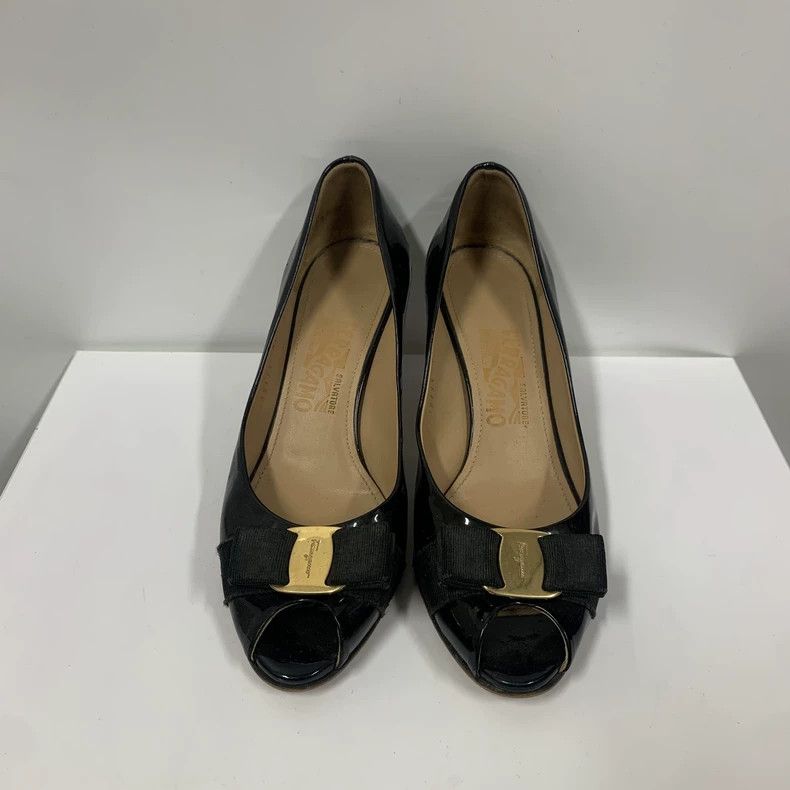 Salvatore Ferragamo Ferragamo Peep Toe Heels Size 37.5 Size US 7 / IT 37 - 2 Thumbnail