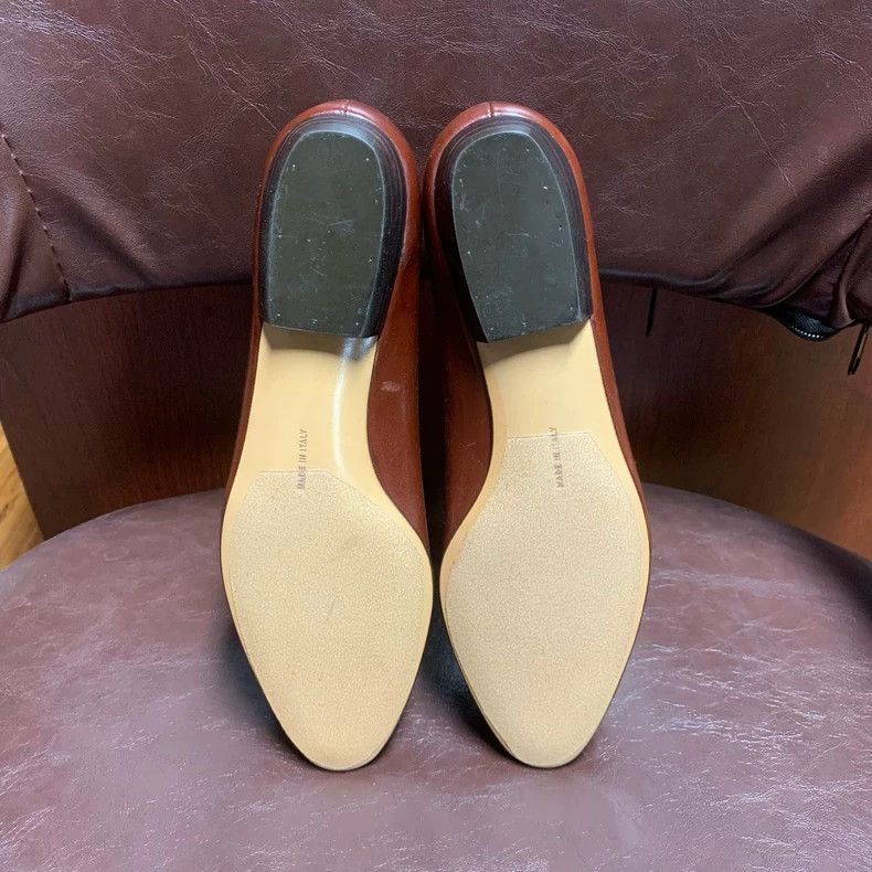 Salvatore Ferragamo Ferragamo Brown Classic Shoes with Metallic Detail Size US 8 / IT 38 - 7 Thumbnail