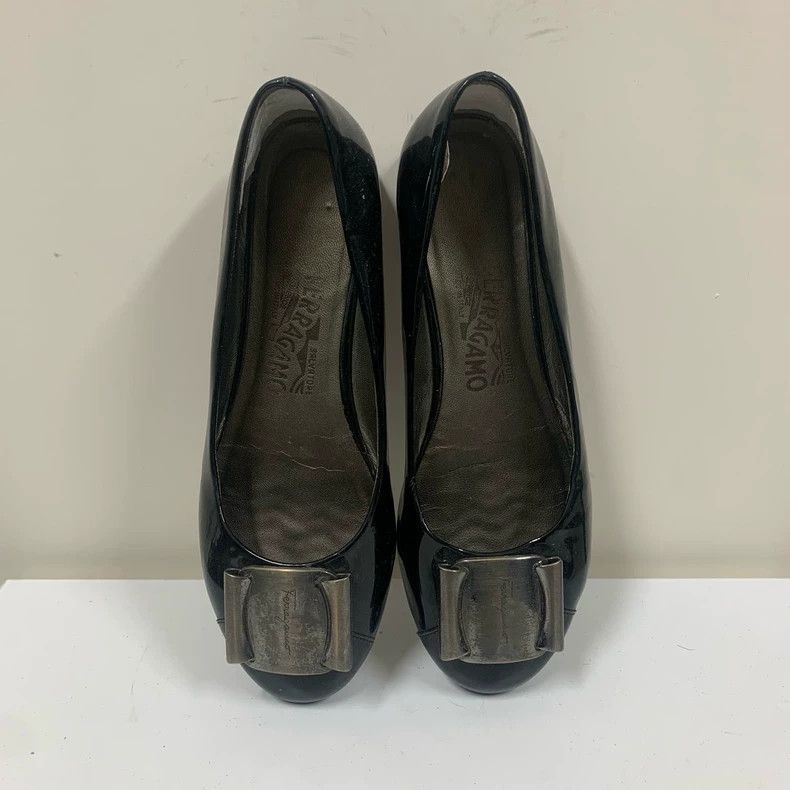 Salvatore Ferragamo Ferragamo Black Flat Shoes Size 5.5 Size US 5 / IT 35 - 3 Thumbnail